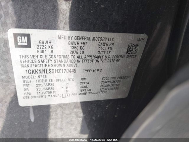 1GKKNNLS5HZ170449 GMC Acadia Slt-2