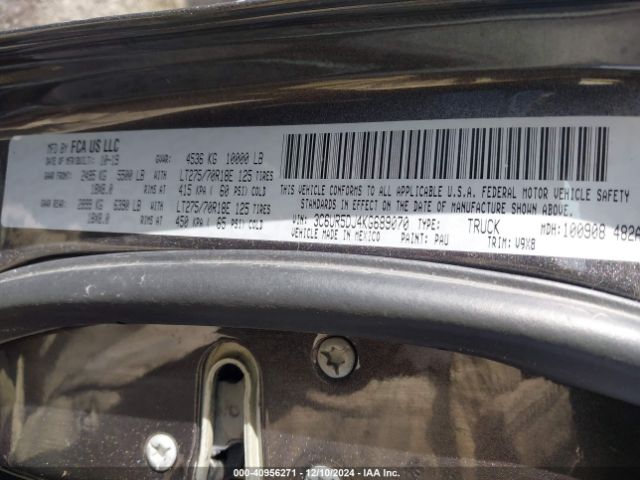 3C6UR5DJ4KG689070 RAM 2500 Big Horn  4x4 6'4 Box