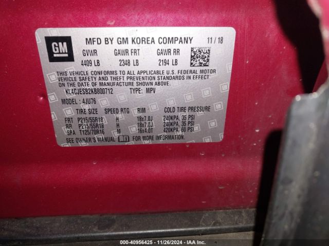 KL4CJESB2KB800712 Buick Encore Awd Preferred