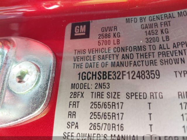 1GCHSBE32F1248359 Chevrolet Colorado Lt