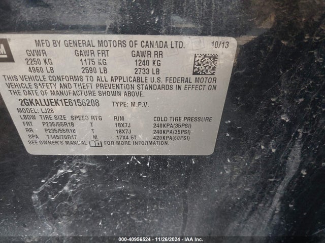 2GKALUEK1E6156208 GMC Terrain Denali