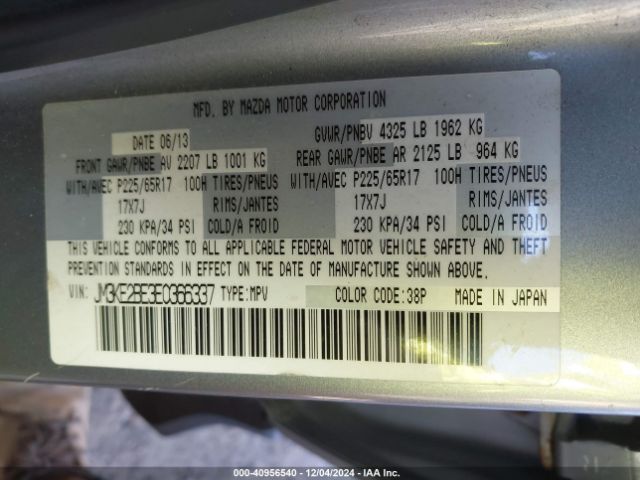 JM3KE2BE3E0366337 Mazda CX-5 SPORT