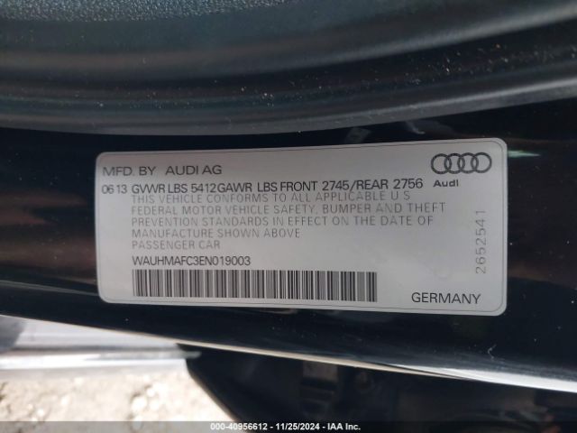 WAUHMAFC3EN019003 Audi A6 3.0 Tdi Premium Plus
