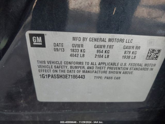 1G1PA5SH3E7186443 Chevrolet Cruze Ls Auto