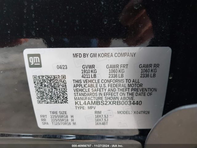 KL4AMBS2XRB003440 Buick Encore Gx Preferred Fwd