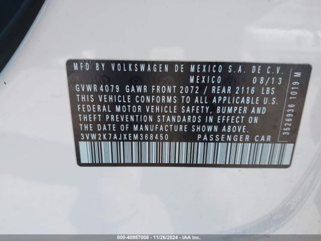 3VW2K7AJXEM368450 Volkswagen Jetta 2.0l S