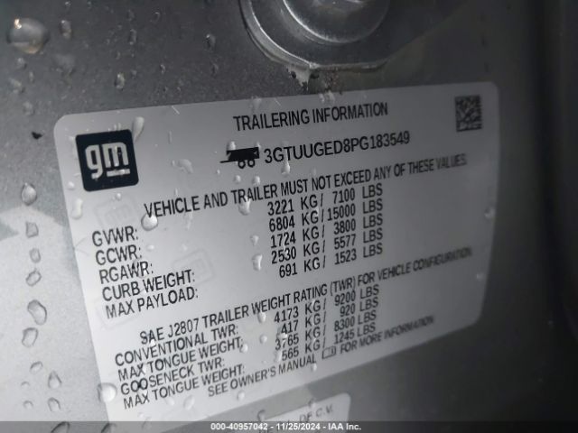 3GTUUGED8PG183549 GMC Sierra 1500 4wd  Short Box Denali