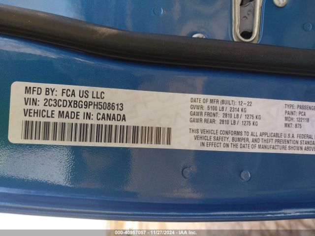 2C3CDXBG9PH508613 Dodge Charger Sxt