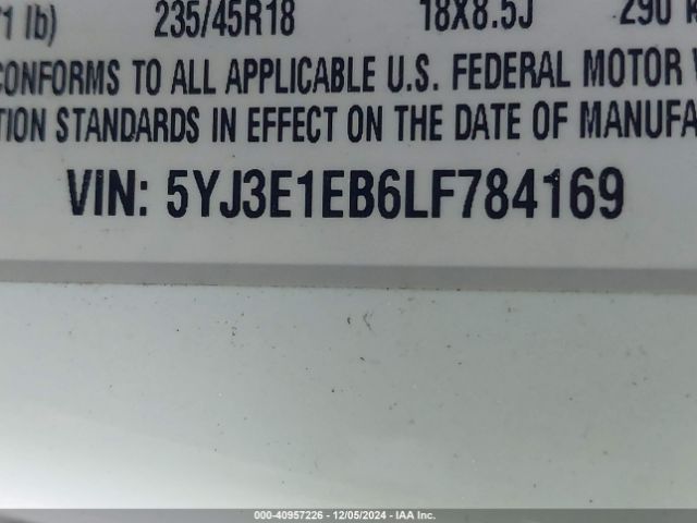 5YJ3E1EB6LF784169 Tesla Model 3 Long Range Dual Motor All-wheel Drive