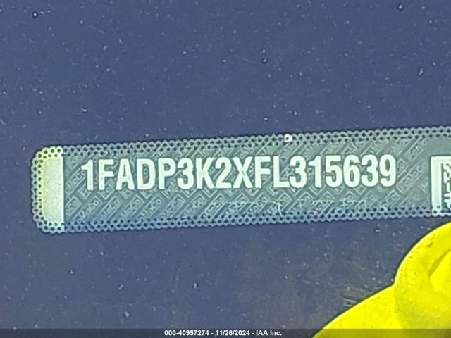 Ford FOCUS SE 2015 1FADP3K2XFL315639 Image 9