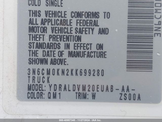 3N6CM0KN2KK699280 Nissan Nv200 S