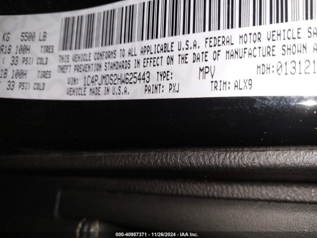 1C4PJMDS2HW625443 Jeep Cherokee High Altitude 4x4