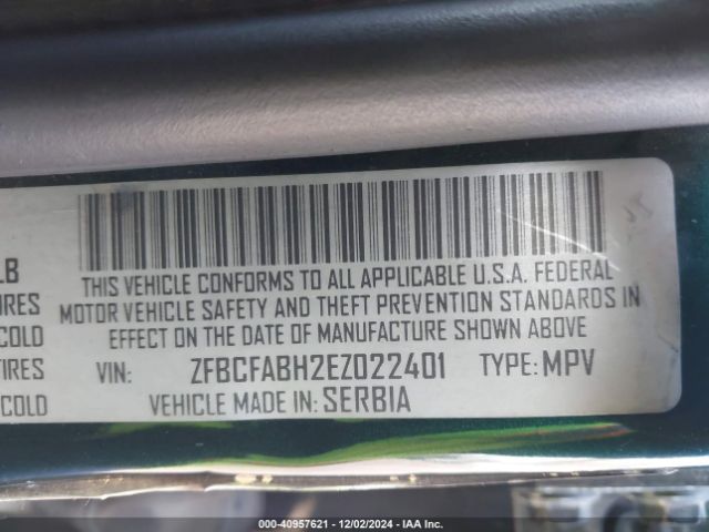 ZFBCFABH2EZ022401 Fiat 500l Easy
