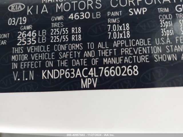 KNDP63AC4L7660268 KIA SPORTAGE S