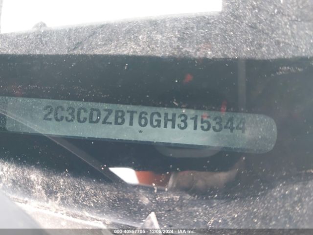 2C3CDZBT6GH315344 Dodge Challenger R/t Plus