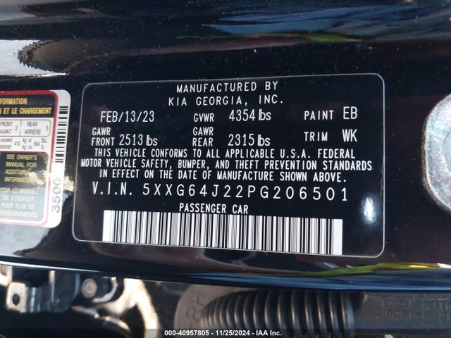 5XXG64J22PG206501 KIA K5 Gt-line