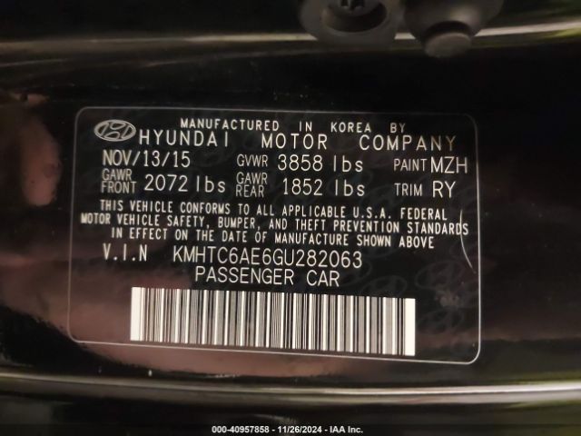 KMHTC6AE6GU282063 Hyundai Veloster Turbo