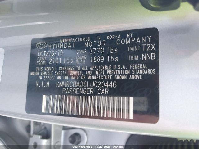 KMHRC8A38LU020446 Hyundai Venue Sel