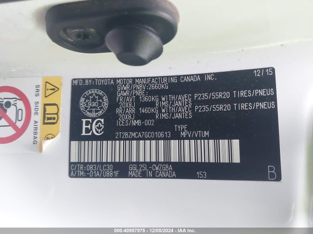 Lexus RX 350 2016 2T2BZMCA7GC010613 Image 9