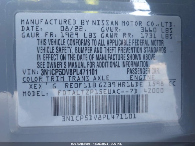 Nissan Kicks Sr Xtronic Cvt 2023 3N1CP5DV8PL471101 Image 9