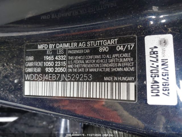 WDDSJ4EB7JN529253 Mercedes-Benz m270