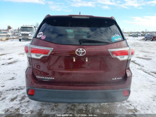 5TDBKRFHXGS257565 Toyota Highlander Le Plus V6