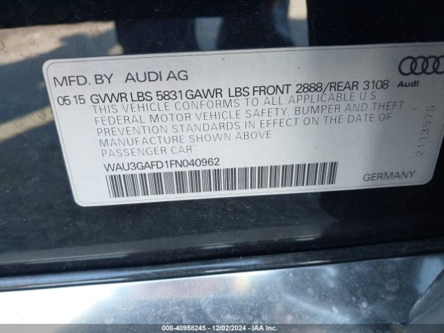 WAU3GAFD1FN040962 Audi A8 L 3.0t