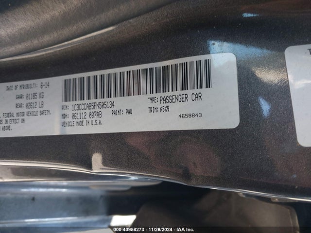 Chrysler 200 Limited 2015 1C3CCCAB5FN505134 Image 9