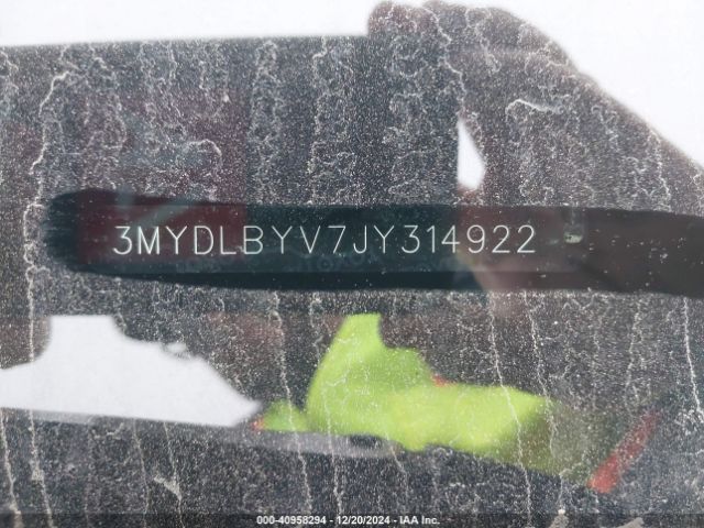 3MYDLBYV7JY314922 Toyota YARIS IA