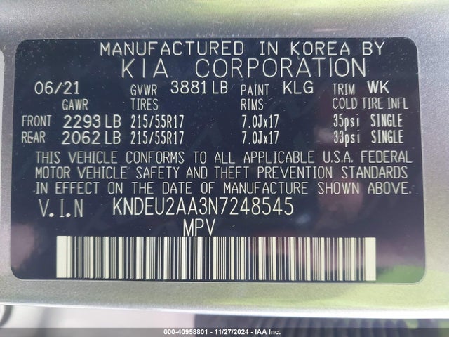 KIA SELTOS S 2022 KNDEU2AA3N7248545 Image 9
