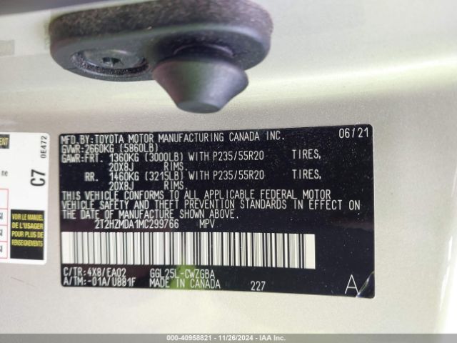 2T2HZMDA1MC299766 Lexus RX 350
