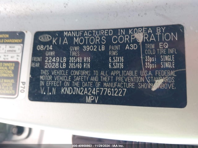 KIA Soul 2015 KNDJN2A24F7761227 Image 9