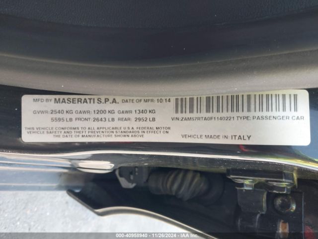 ZAM57RTA0F1140221 Maserati Ghibli S Q4