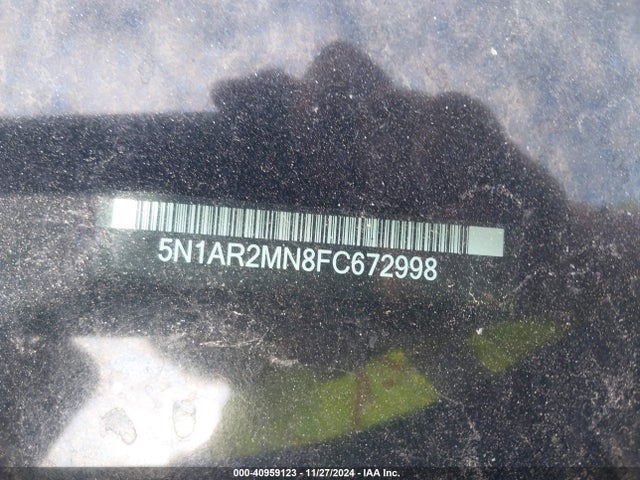 Nissan Pathfinder S 2015 5N1AR2MN8FC672998 Image 9