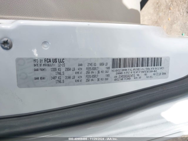 2C4RDGBG5GR234715 Dodge Grand Caravan Se
