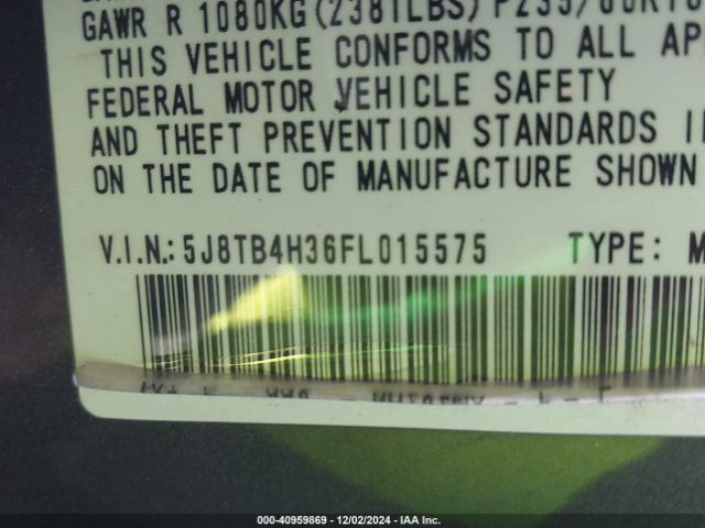5J8TB4H36FL015575 Acura RDX