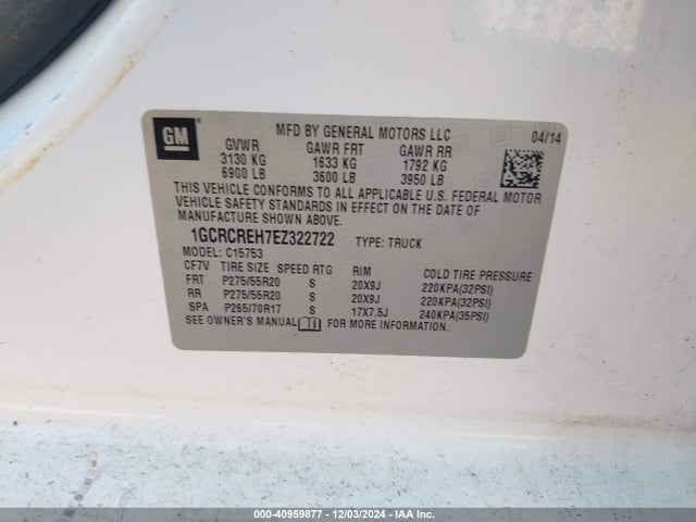 Chevrolet Silverado 1500 1lt 2014 1GCRCREH7EZ322722 Image 9