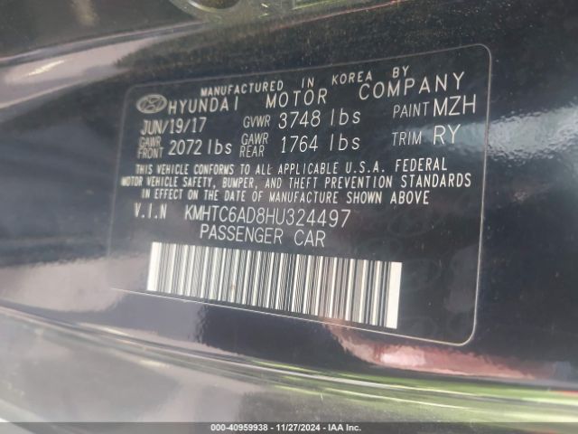 KMHTC6AD8HU324497 Hyundai Veloster Value Edition