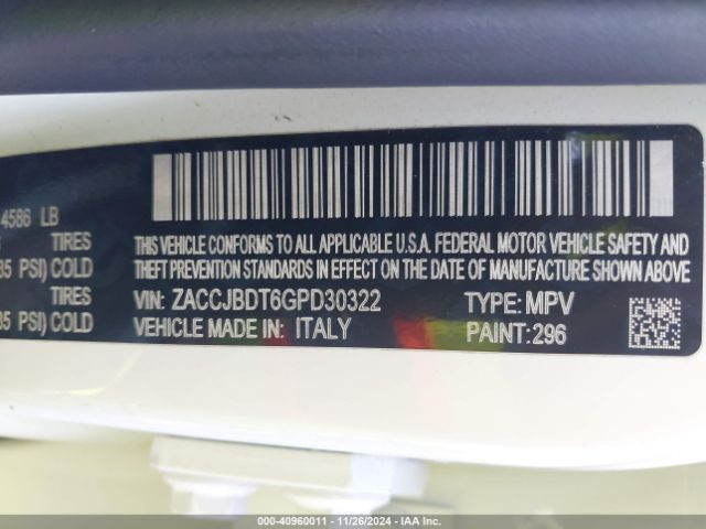 ZACCJBDT6GPD30322 Jeep Renegade Limited