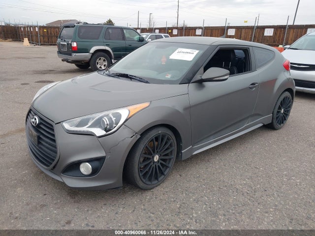 Hyundai Veloster Turbo W/black 2014 KMHTC6AEXEU183999 Image 2