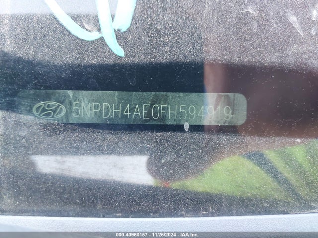 Hyundai ELANTRA SE 2015 5NPDH4AE0FH594919 Image 9