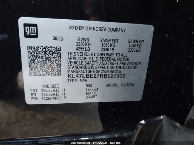 KL47LBE27RB027302 Buick Envista Sport Touring Fwd