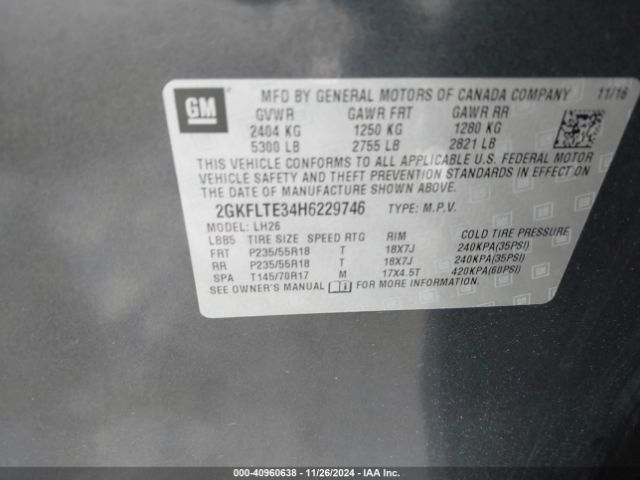 2GKFLTE34H6229746 GMC Terrain Sle-2