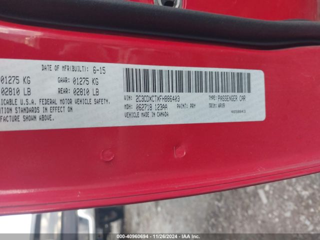 2C3CDXCTXFH886403 Dodge CHARGER R/T