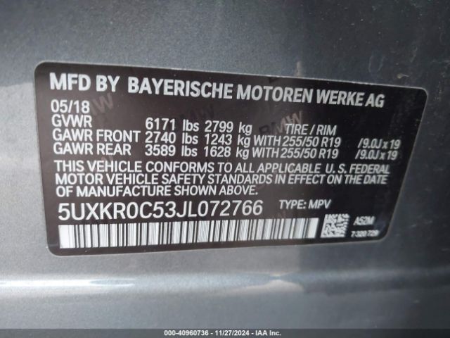 5UXKR0C53JL072766 BMW X5 Xdrive35i