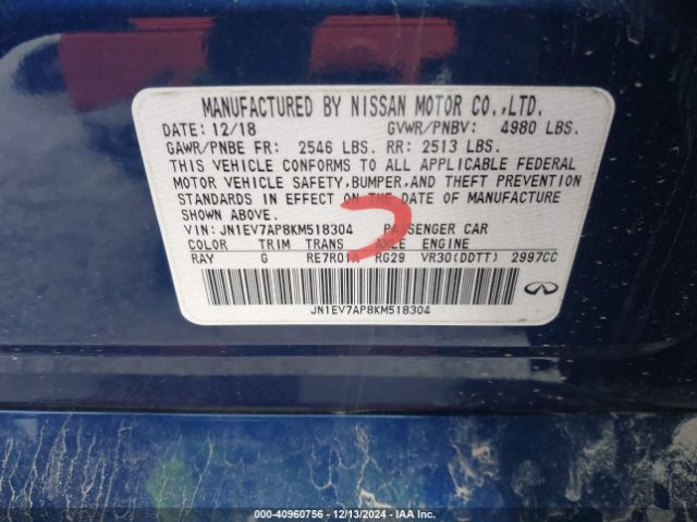 JN1EV7AP8KM518304 Infiniti Q50 3.0t Sport