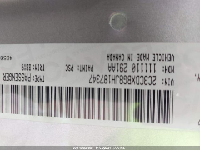 2C3CDXBG8JH187347 Dodge Charger Sxt Rwd