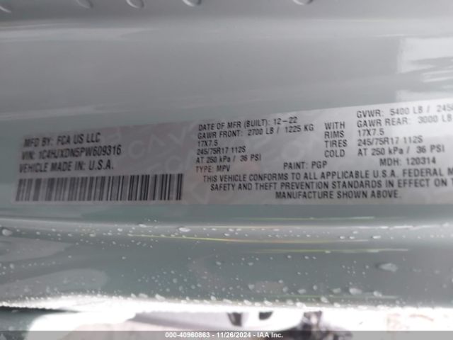 1C4HJXDN5PW609316 Jeep Wrangler 4-door Sport S 4x4