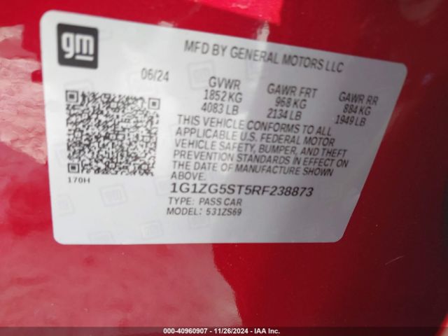 1G1ZG5ST5RF238873 Chevrolet Malibu Fwd Rs