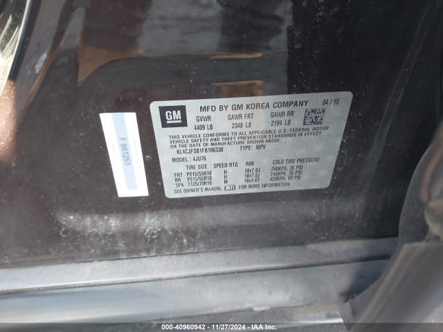 KL4CJFSB1FB186330 Buick Encore Convenience